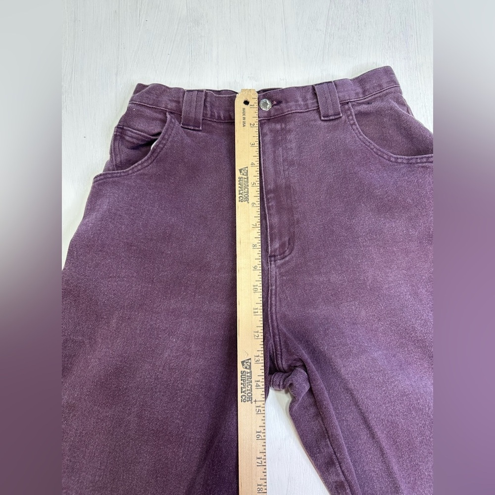 Vintage Bonjour Purple Jeans Women’s Size 14 High Rise Cotton Stretch USA - Picture 5 of 9